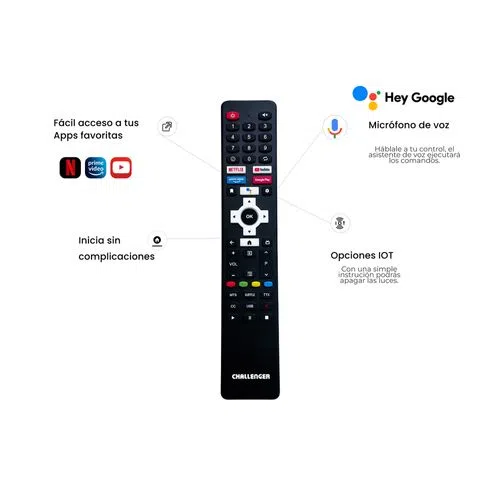 Televisor CHallenger 32" Android Tv HD Smart Tv Bluetooth